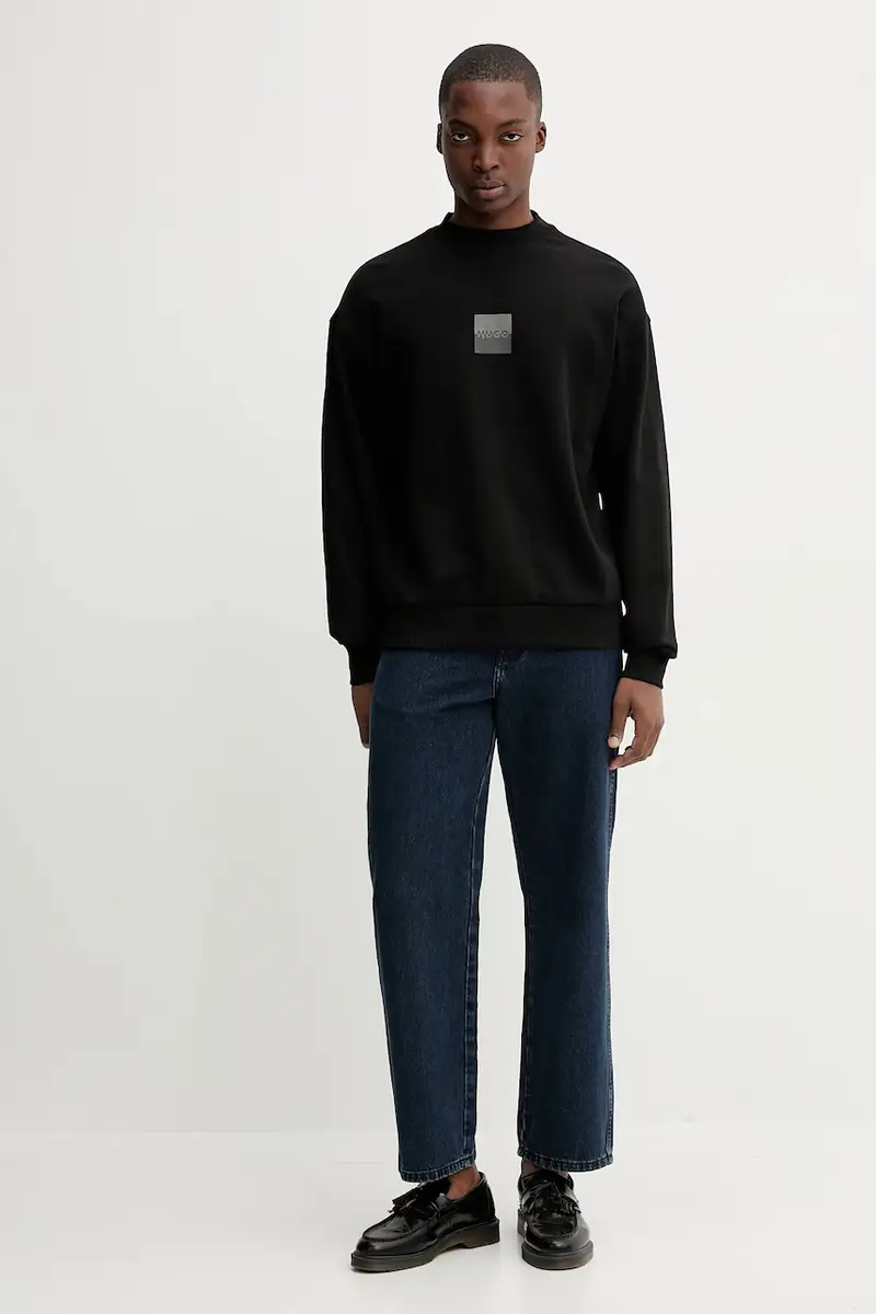 felpa in cotone uomo colore nero 50542847 miniatura 2