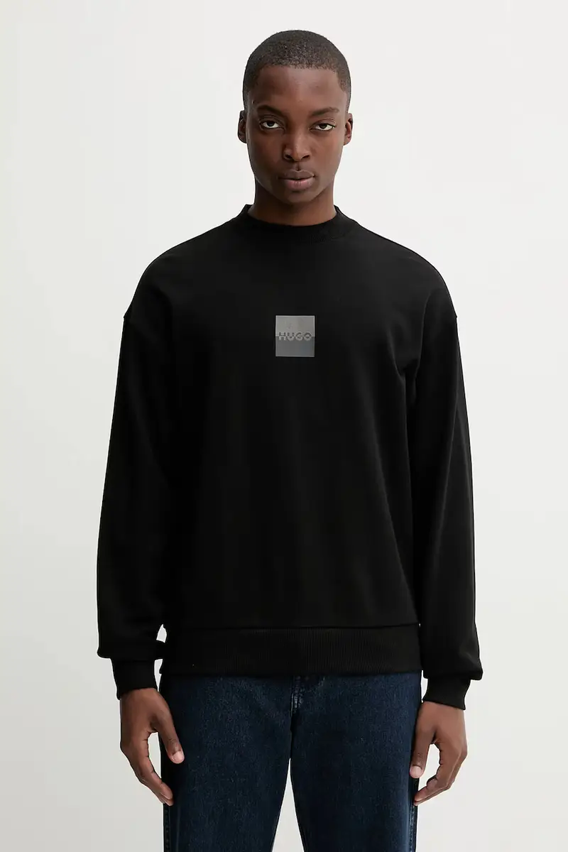 felpa in cotone uomo colore nero 50542847 miniatura 3