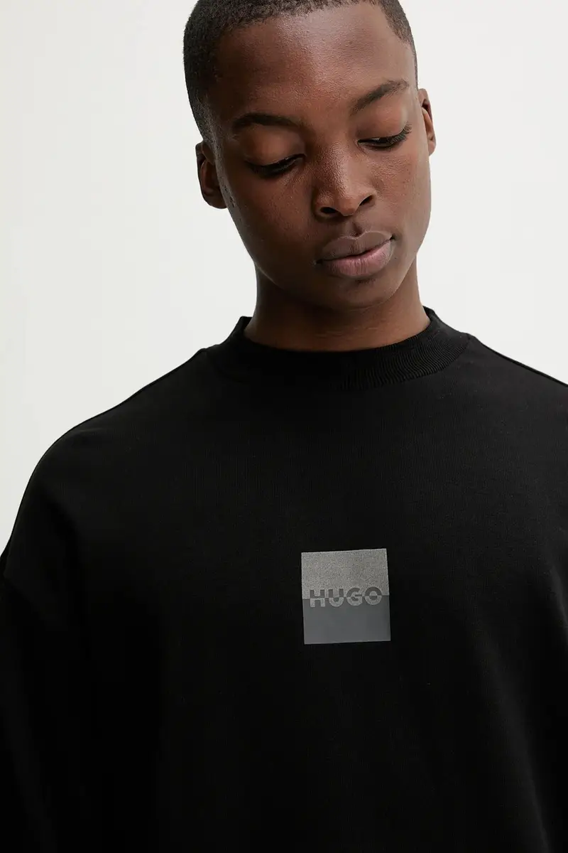 felpa in cotone uomo colore nero 50542847 miniatura 4