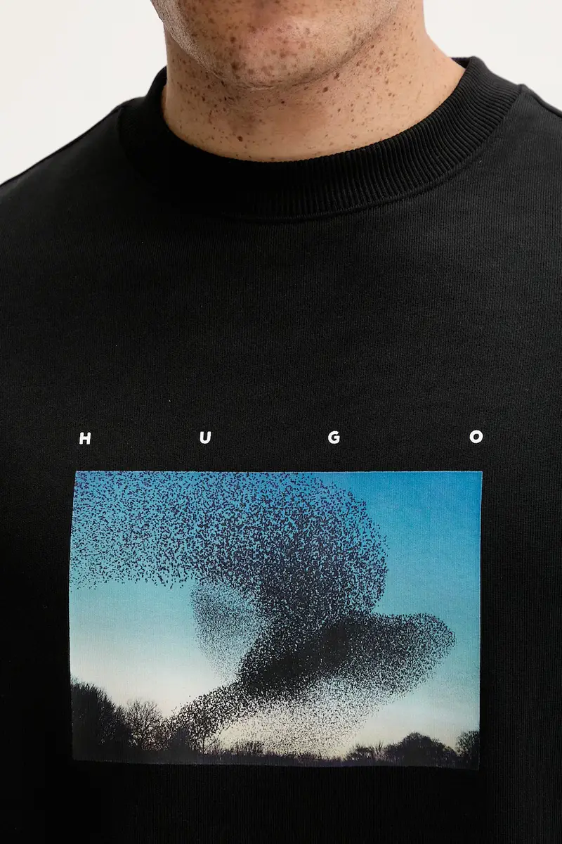 felpa in cotone uomo colore nero 50549165 miniatura 5