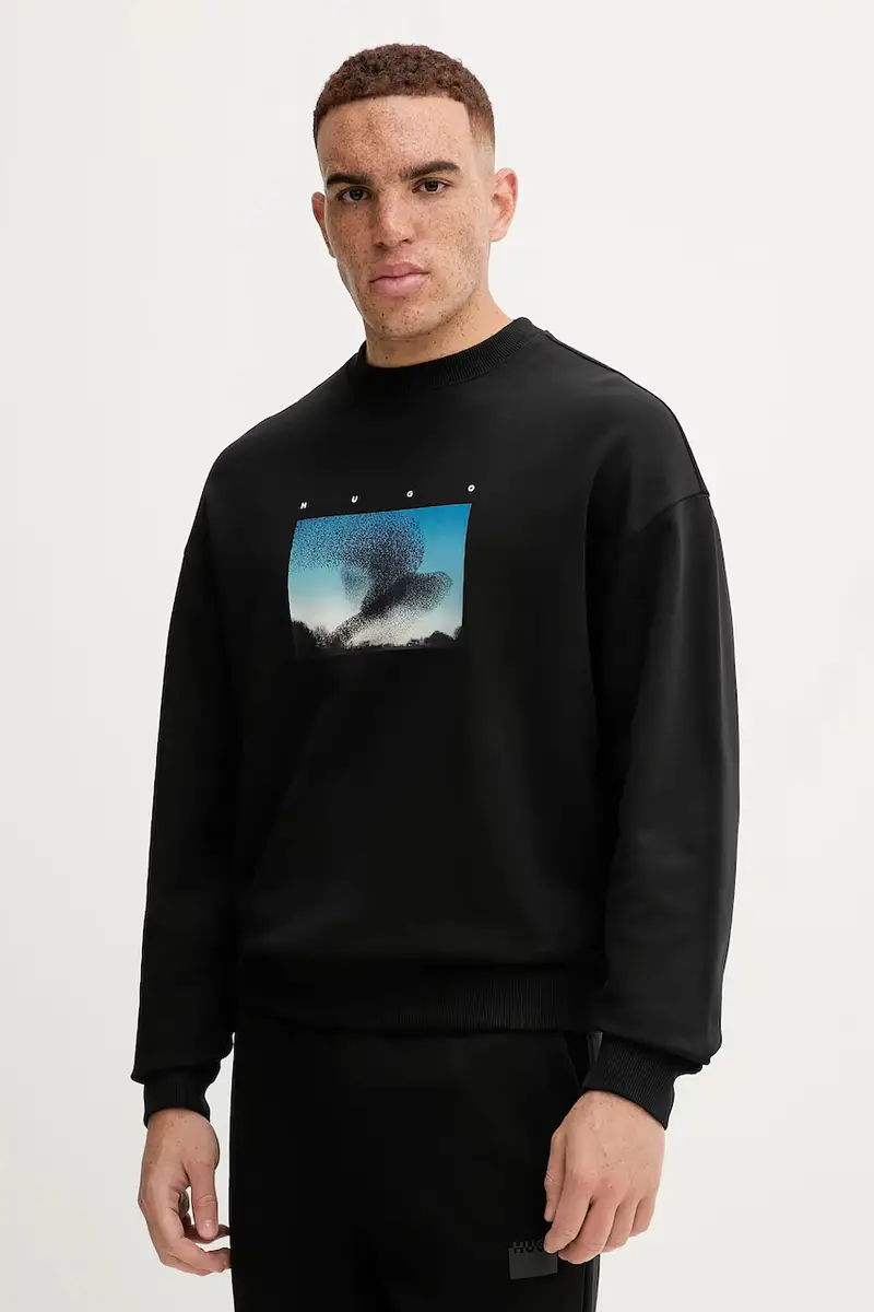 felpa in cotone uomo colore nero 50549165