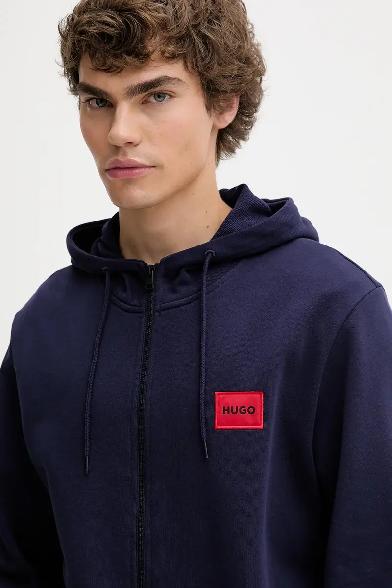 felpa in cotone uomo colore nero con cappuccio 50447972 Blu navy miniatura 4