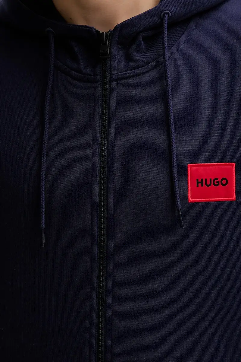 felpa in cotone uomo colore nero con cappuccio 50447972 Blu navy miniatura 5