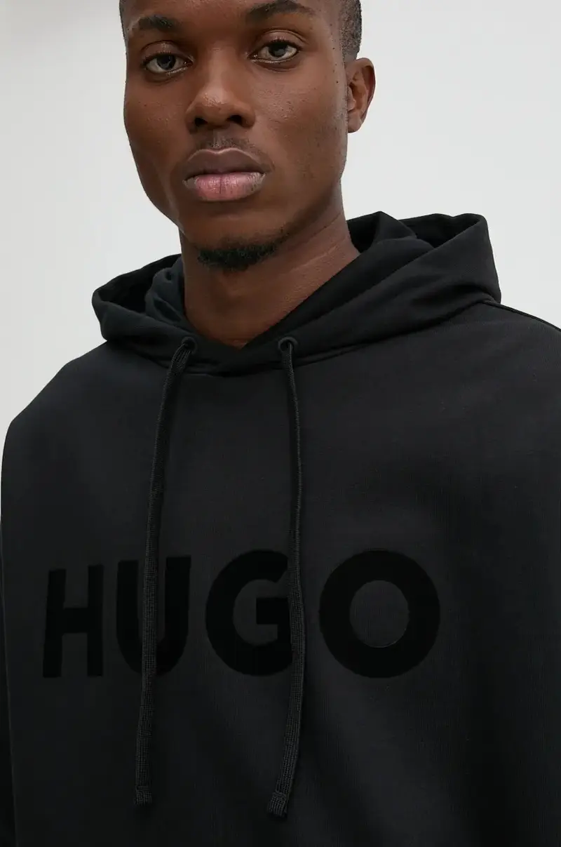 felpa in cotone uomo colore nero con cappuccio 50529090 miniatura 4