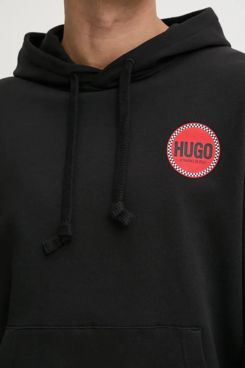 felpa in cotone uomo colore nero con cappuccio 50530658 miniatura 5