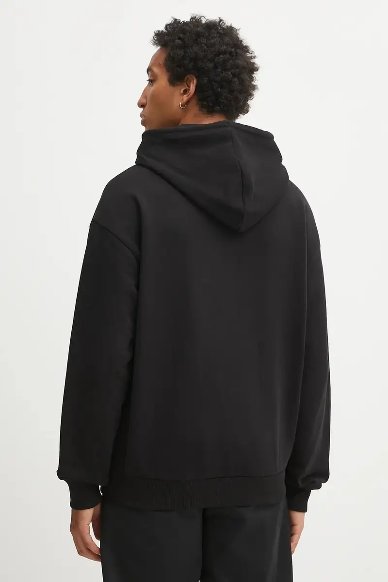 felpa in cotone uomo colore nero con cappuccio 50542787 miniatura 3