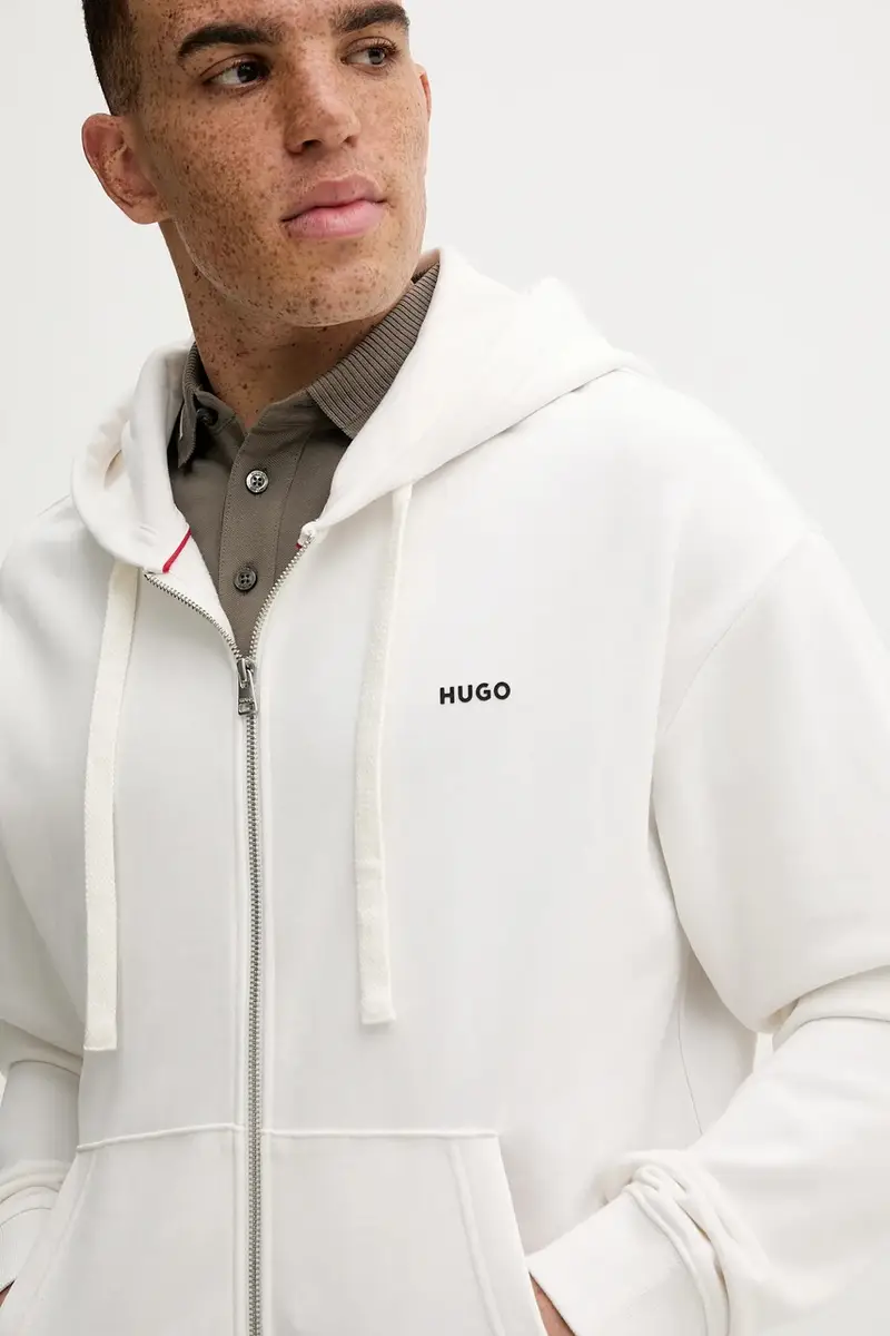 felpa in cotone uomo colore nero con cappuccio 50548651 Bianco miniatura 4