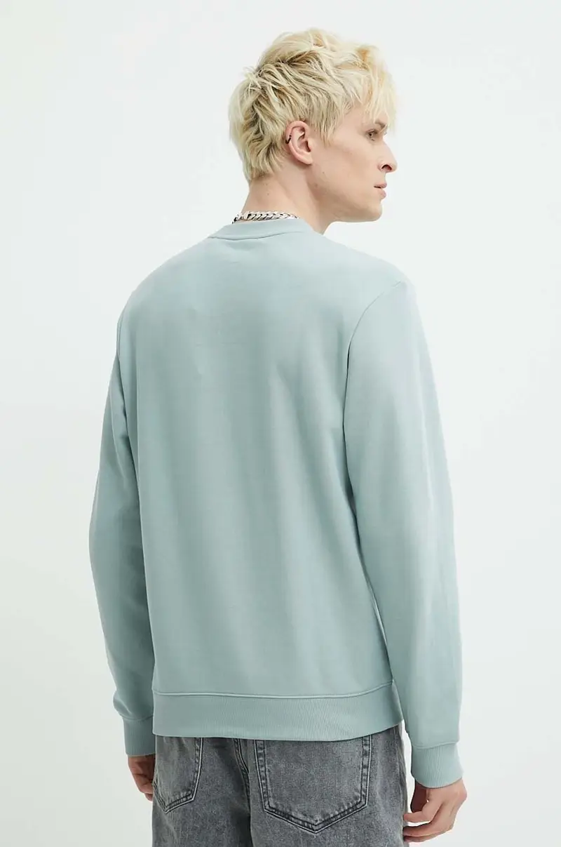 felpa in cotone uomo colore turchese miniatura 3