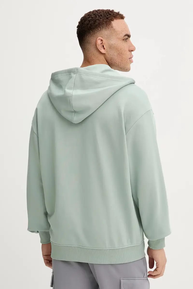 felpa in cotone uomo colore verde con cappuccio 50546874 miniatura 3