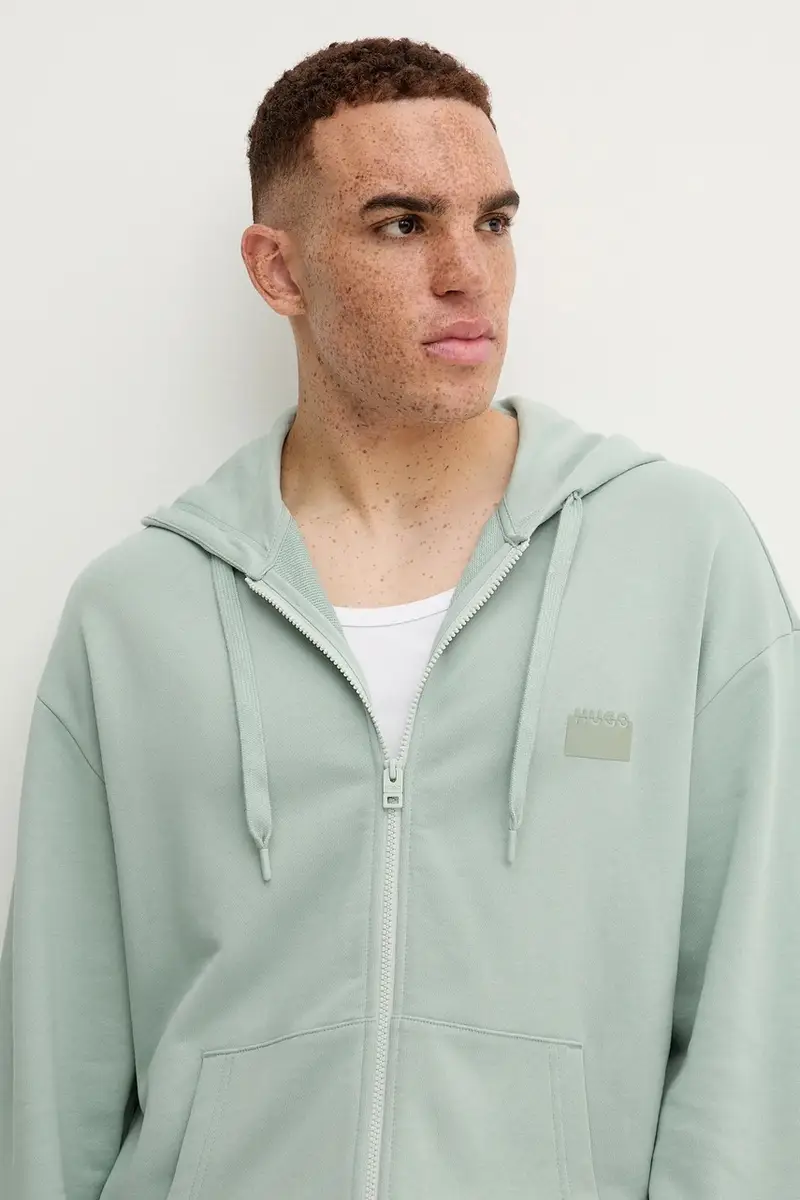 felpa in cotone uomo colore verde con cappuccio 50546874 miniatura 4