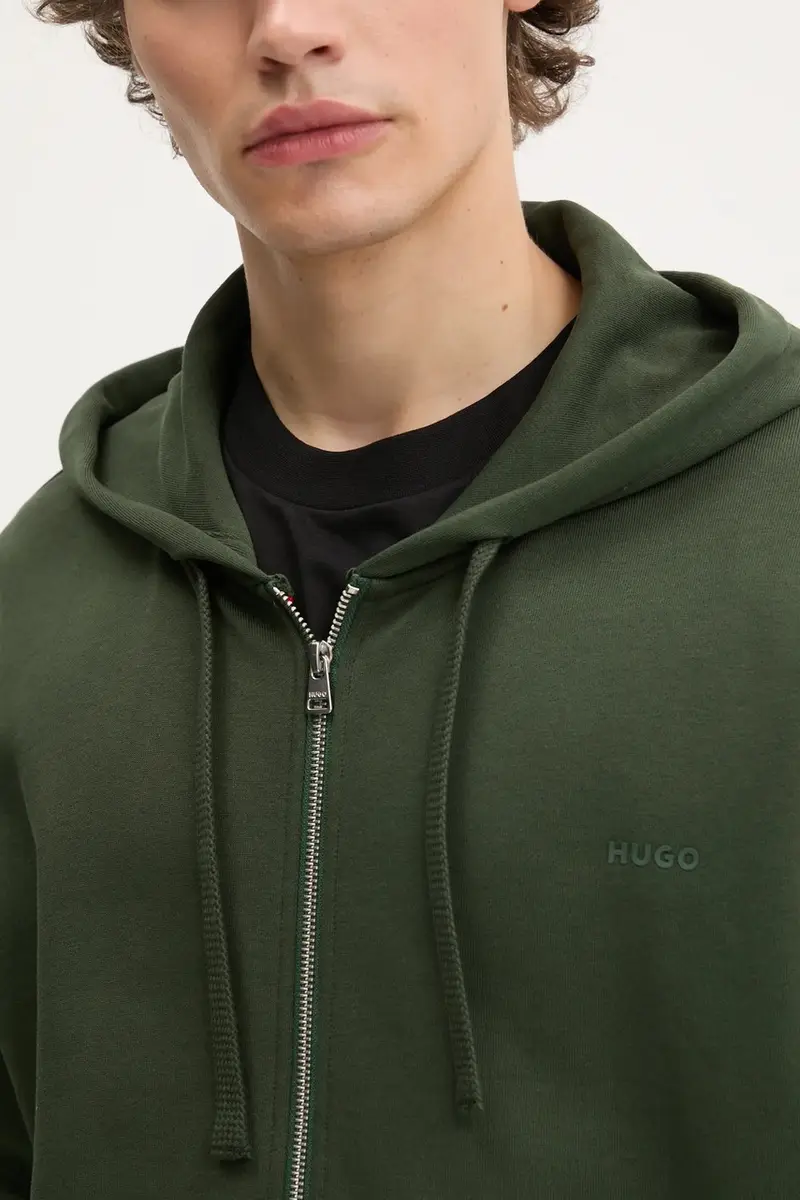 felpa in cotone uomo colore verde con cappuccio 50548651 miniatura 5