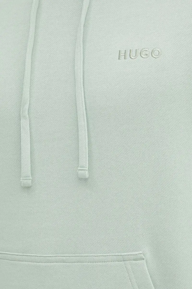 felpa in cotone uomo colore verde con cappuccio con applicazione 50520502 miniatura 5