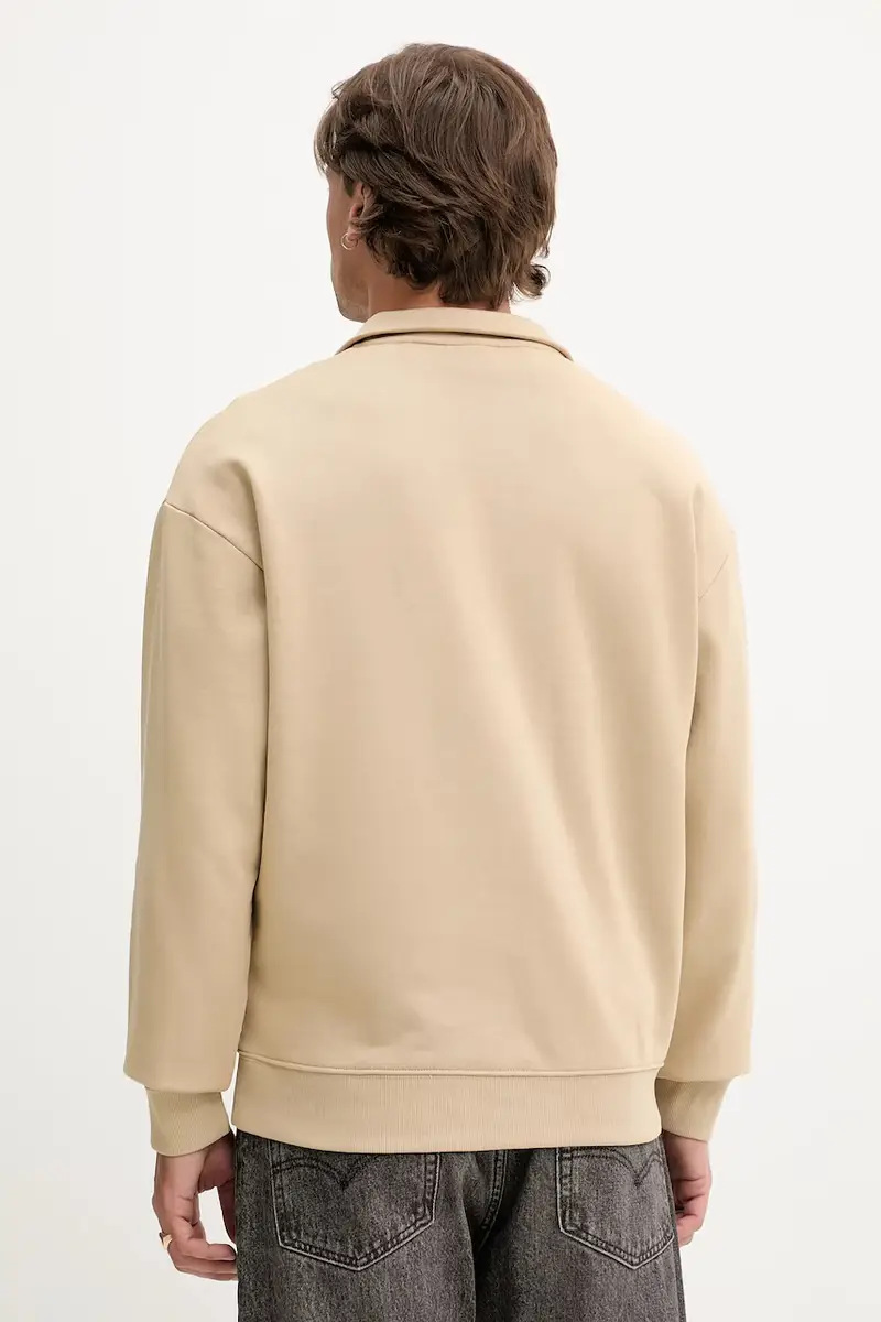 felpa in cotone uomo colore violetto 50525881 Beige miniatura 3