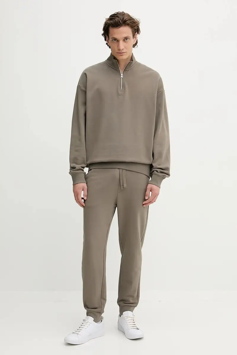 felpa in cotone uomo colore violetto 50525881 Verde miniatura 2