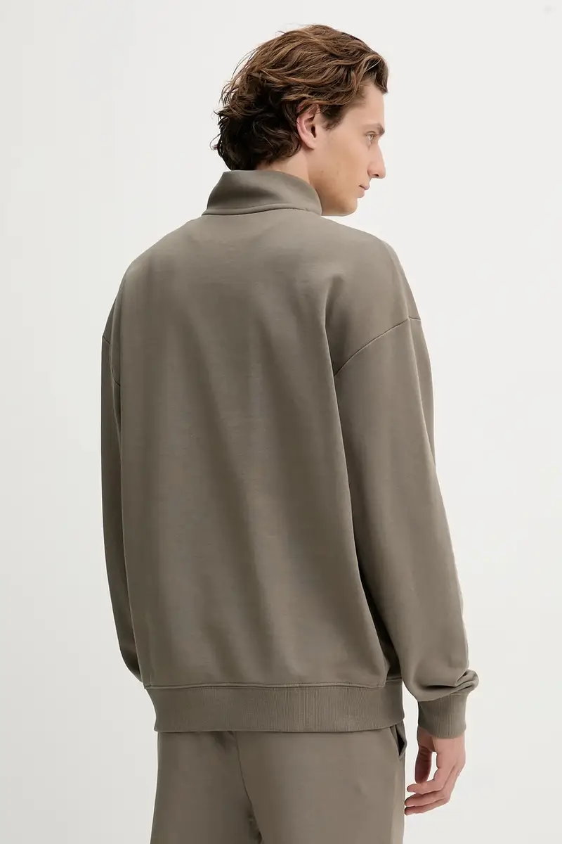 felpa in cotone uomo colore violetto 50525881 Verde miniatura 3