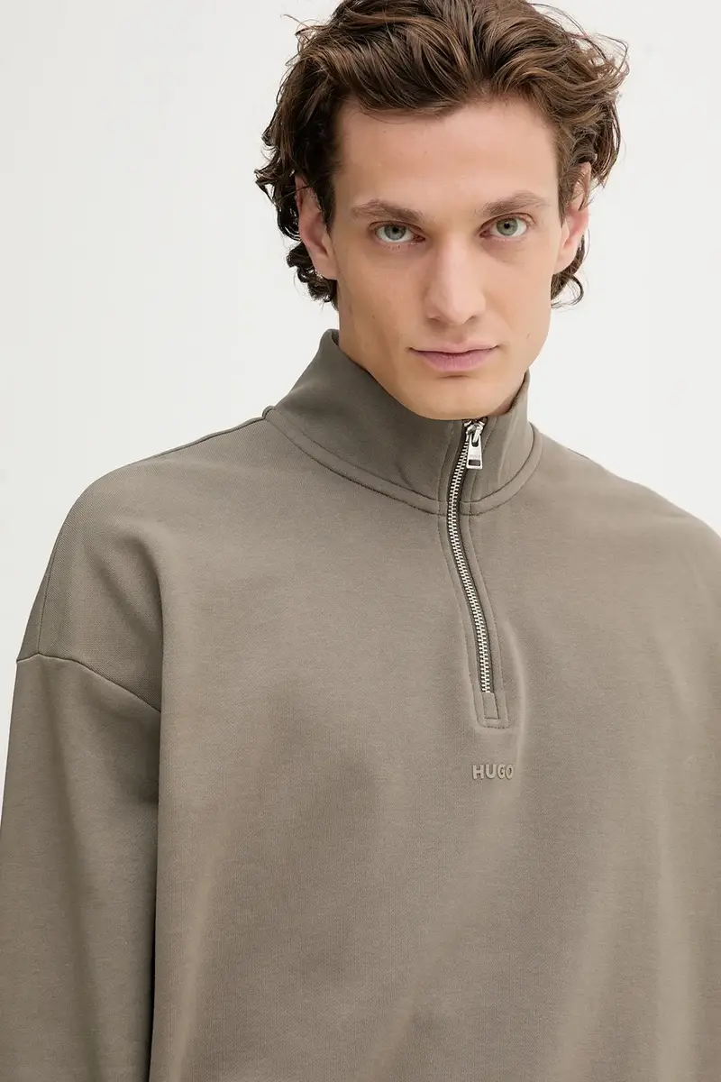 felpa in cotone uomo colore violetto 50525881 Verde miniatura 4