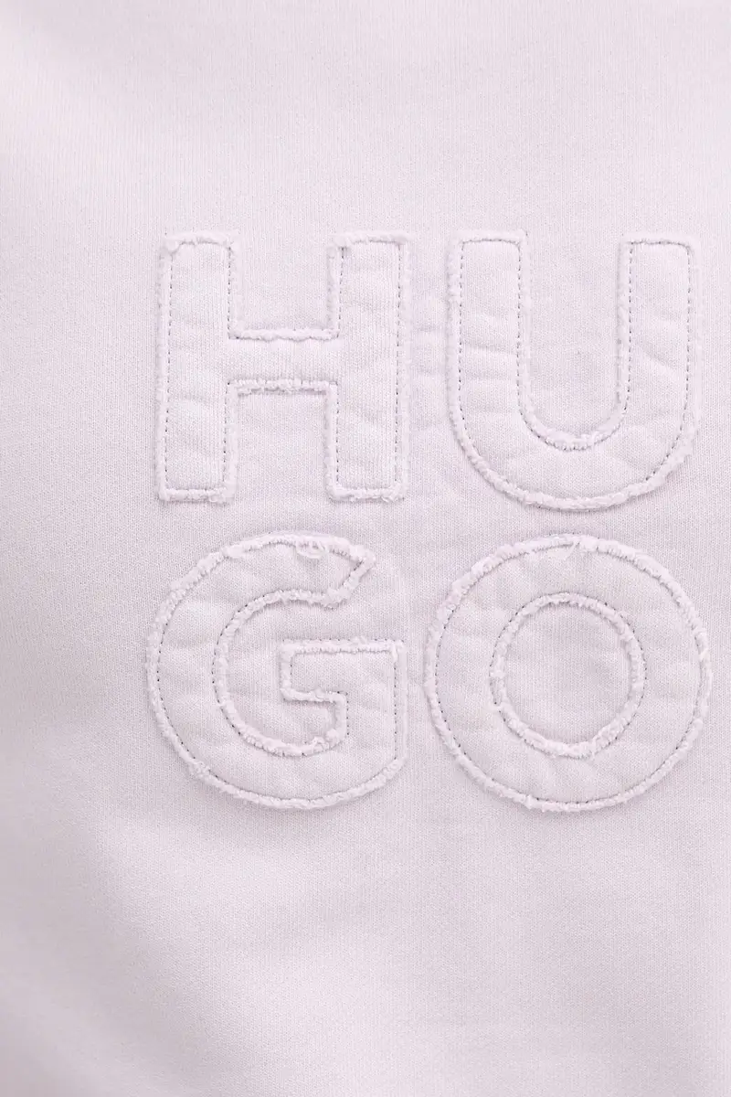 felpa in cotone uomo colore violetto con applicazione 50535258 miniatura 5