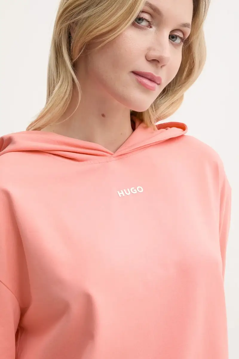 felpa lounge colore arancione con cappuccio 50490594 miniatura 4