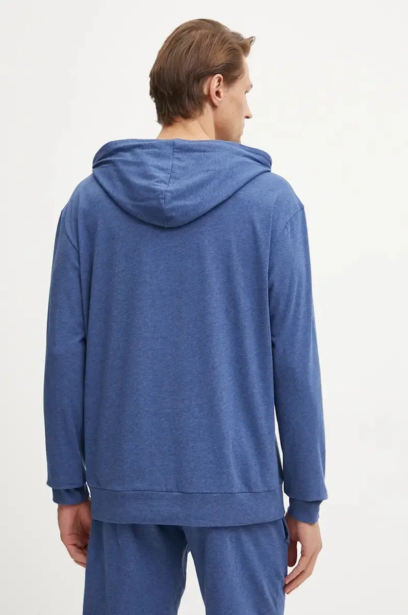 felpa lounge colore blu navy con cappuccio 50525244 miniatura 3