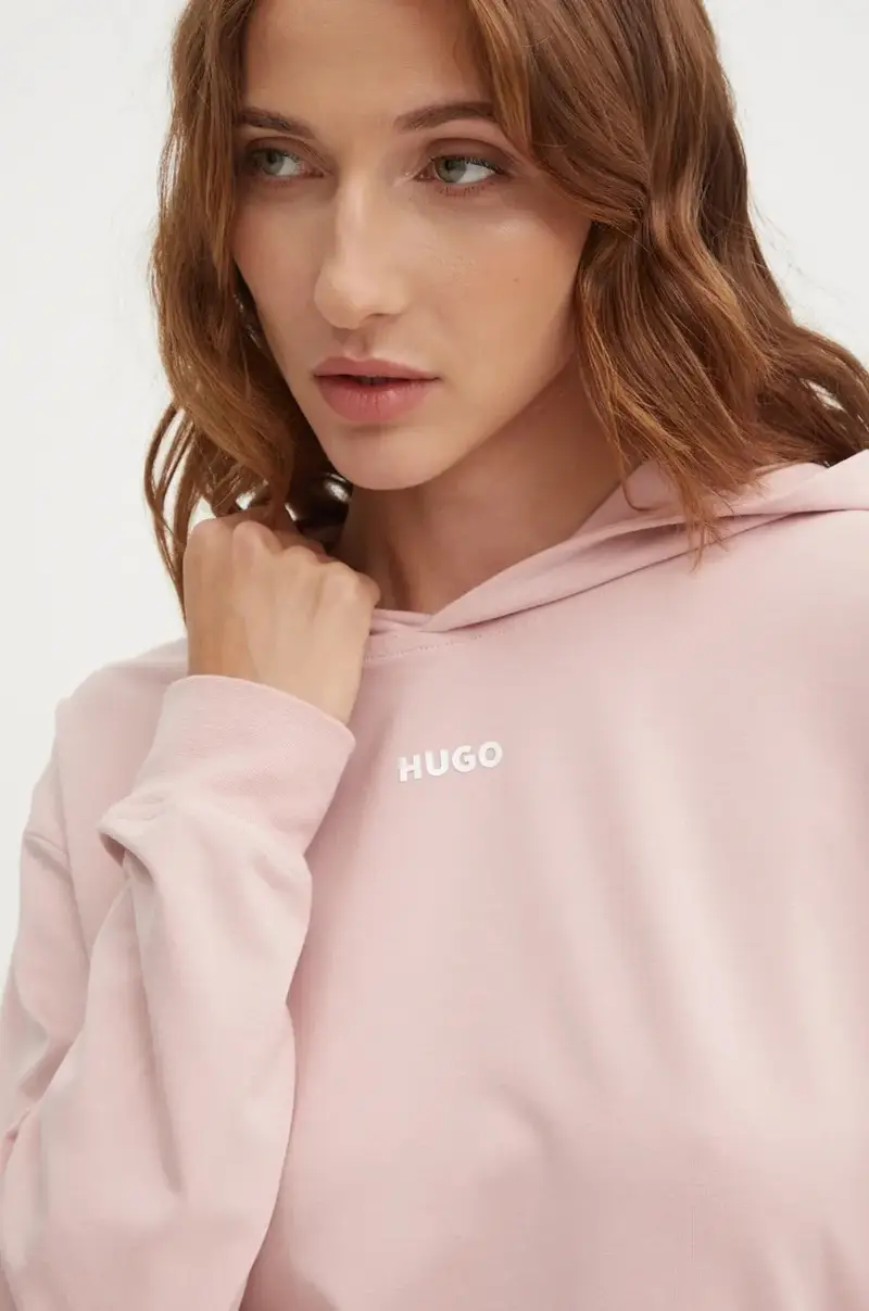 felpa lounge colore rosa con cappuccio 50490594 miniatura 4