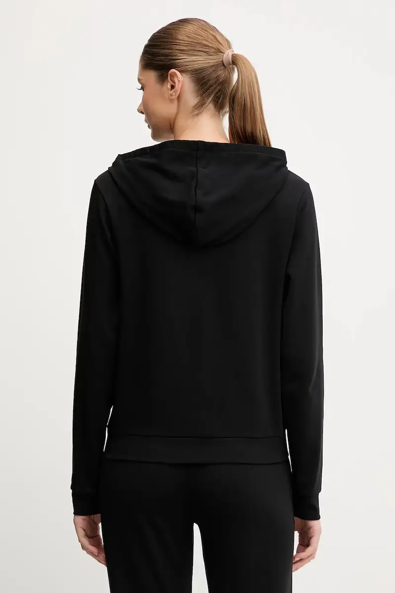 felpa lounge donna colore nero con cappuccio 50556350 miniatura 3