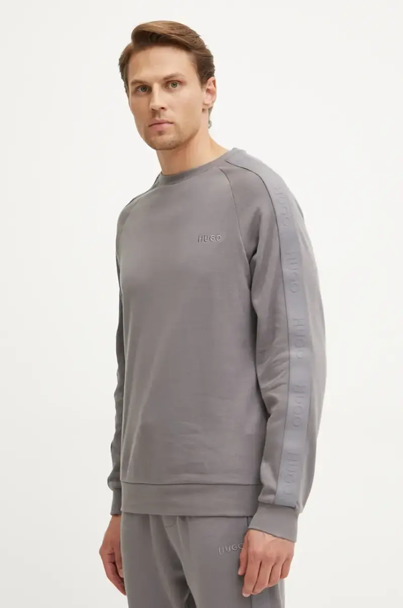 felpa lounge in cotone colore grigio 50520494