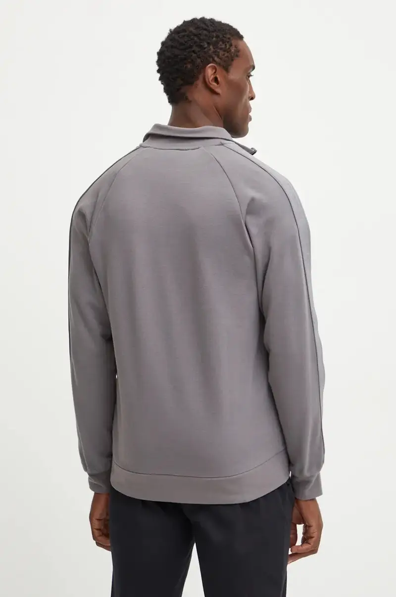 felpa lounge in cotone colore grigio con applicazione 50520493 miniatura 3