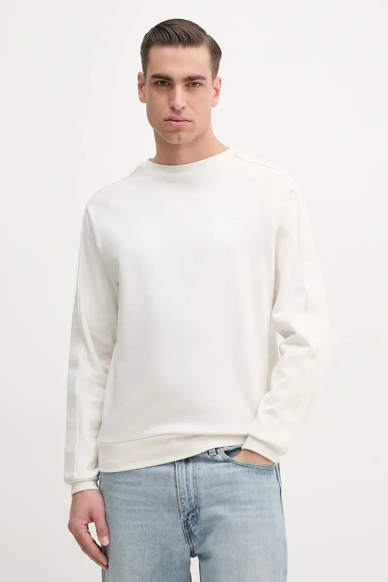 felpa lounge in cotone uomo colore beige 50540909