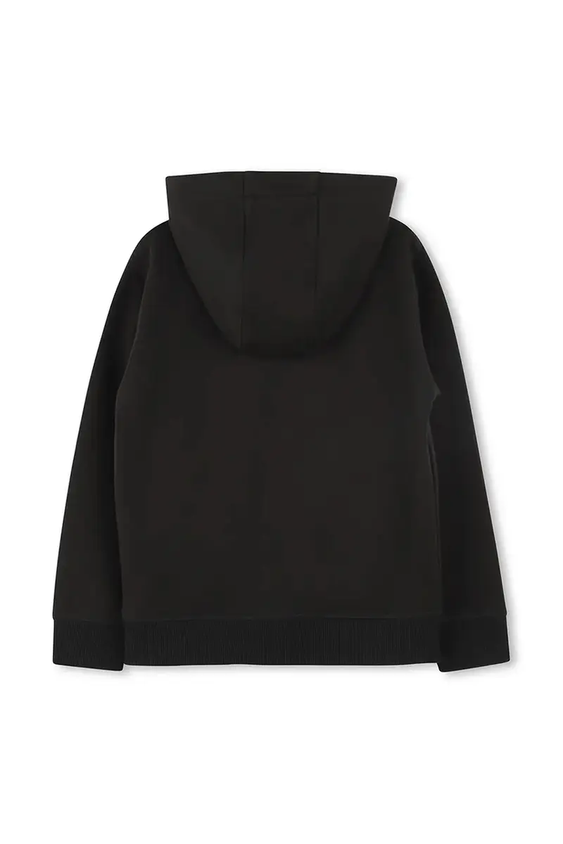 felpa per bambini colore nero con cappuccio G00355 miniatura 3