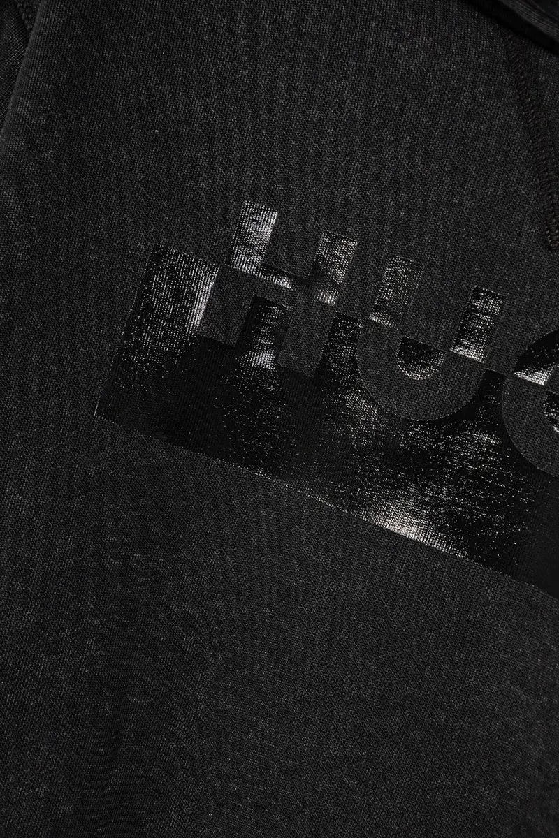 felpa per bambini colore nero con cappuccio G00448 miniatura 3