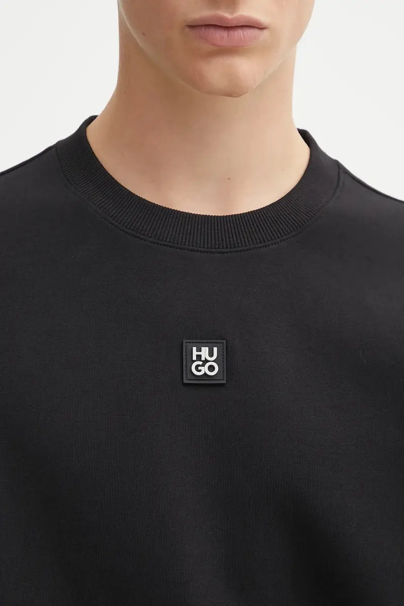 felpa uomo colore nero con applicazione 50533689 miniatura 5