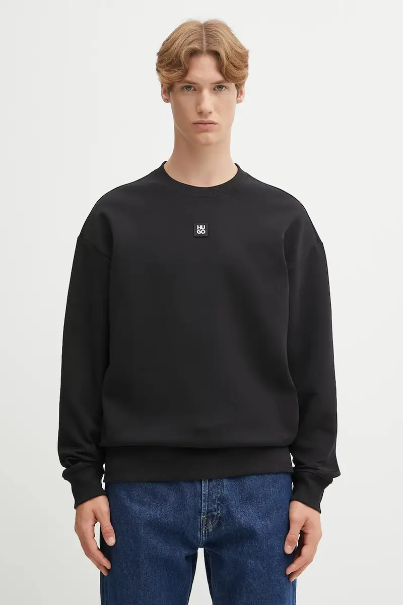 felpa uomo colore nero con applicazione 50533689