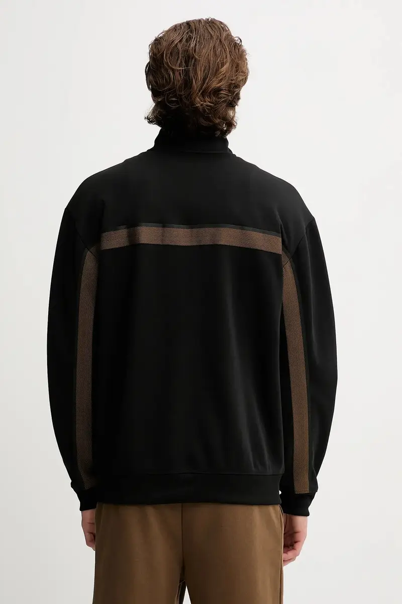 felpa uomo colore nero con applicazione 50542833 miniatura 3