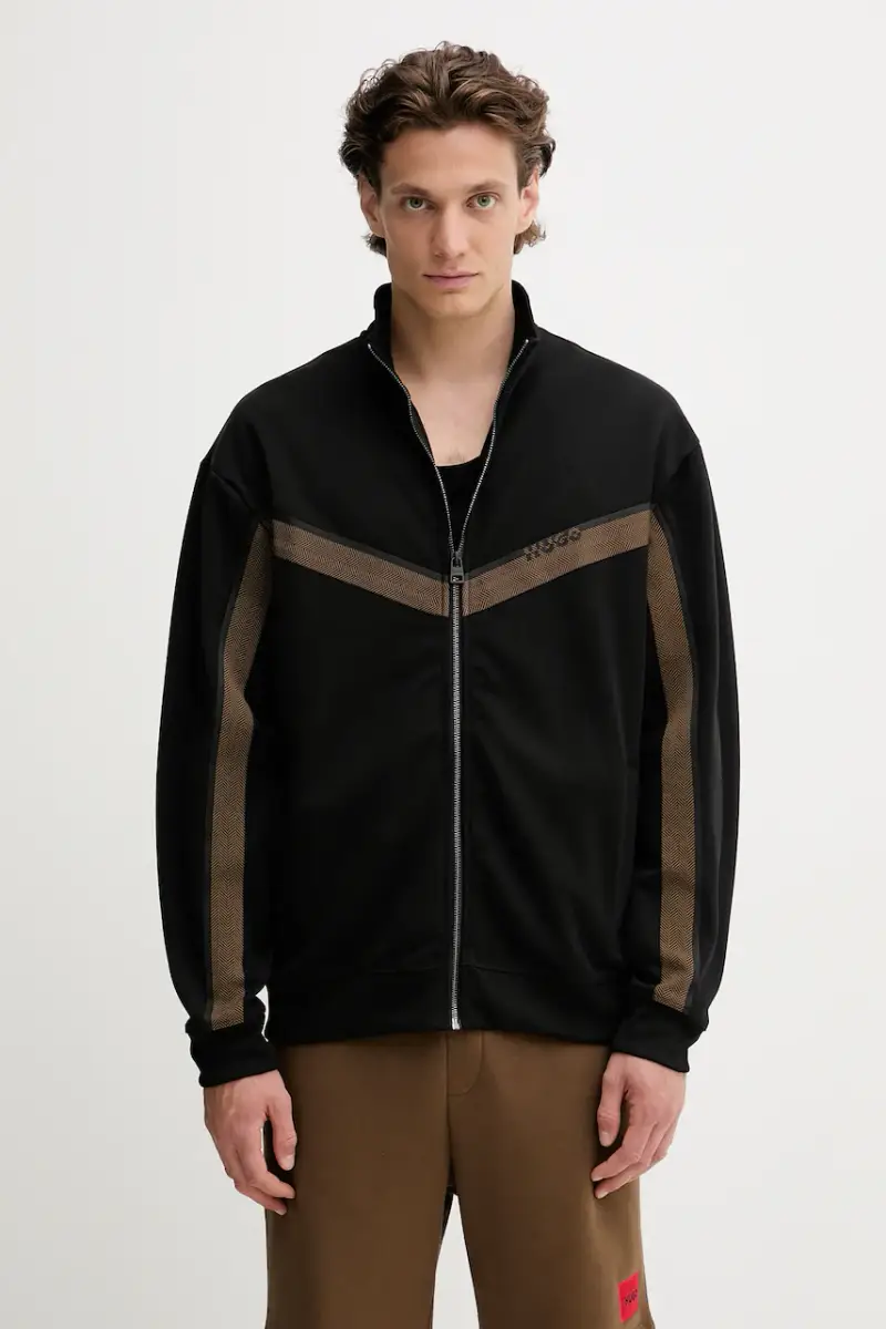 felpa uomo colore nero con applicazione 50542833