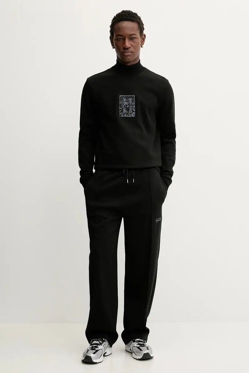 felpa uomo colore nero con applicazione 50546811 miniatura 2