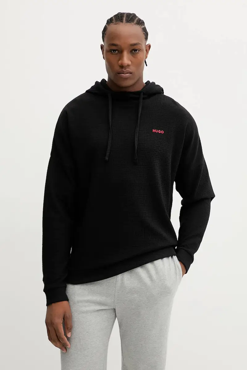 felpa uomo colore nero con cappuccio 50556969