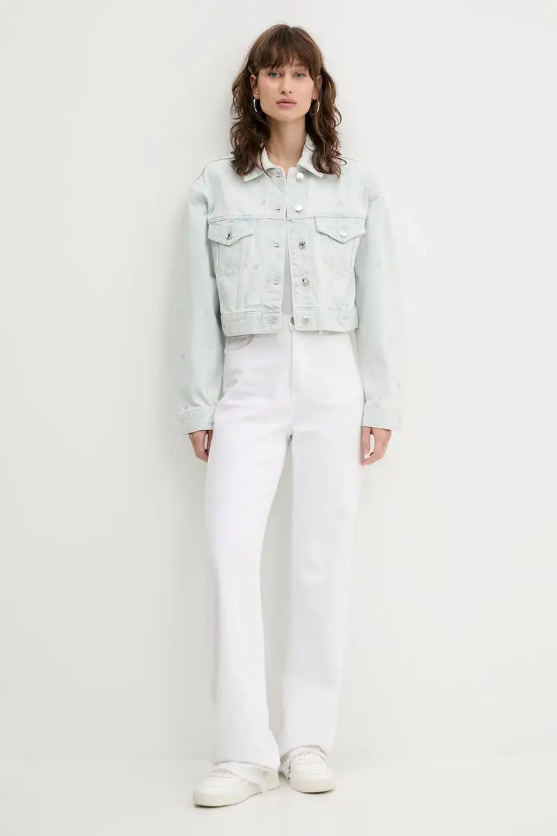 giacca di jeans colore blu 50538913 miniatura 2