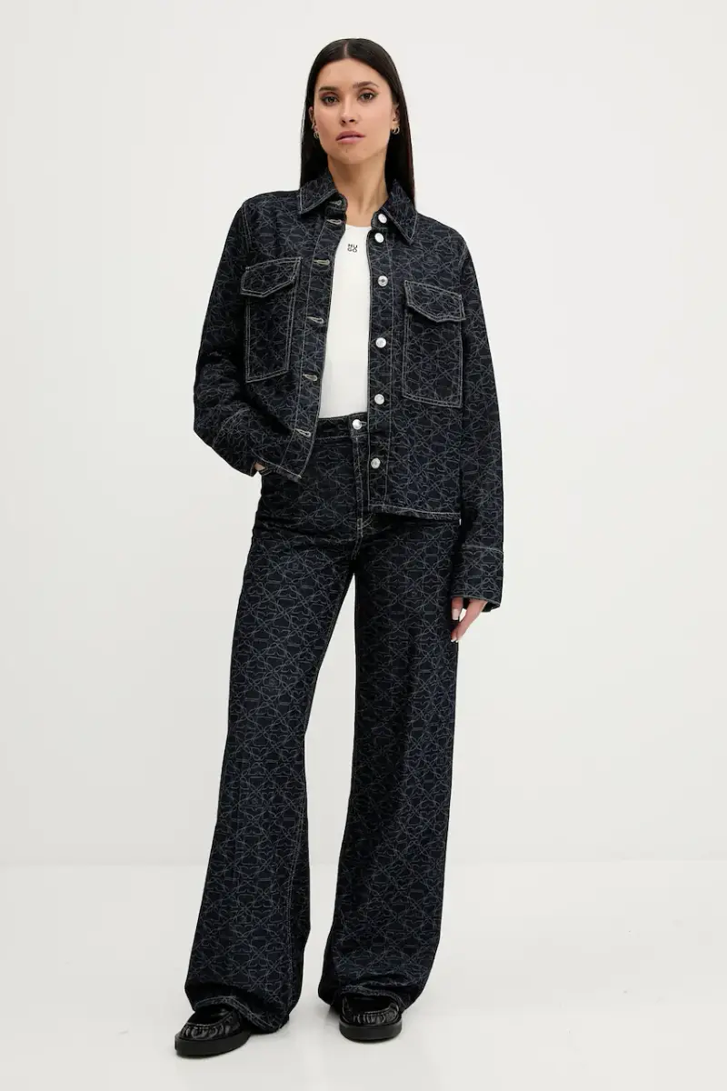 giacca di jeans colore blu navy 50541531 miniatura 2