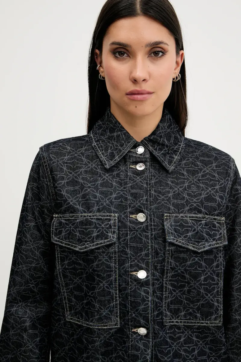 giacca di jeans colore blu navy 50541531 miniatura 4