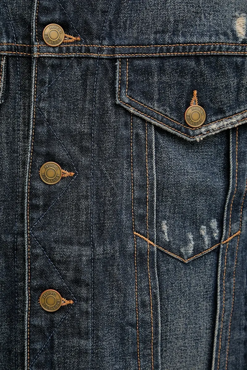 giacca di jeans colore blu navy 50542904 miniatura 5