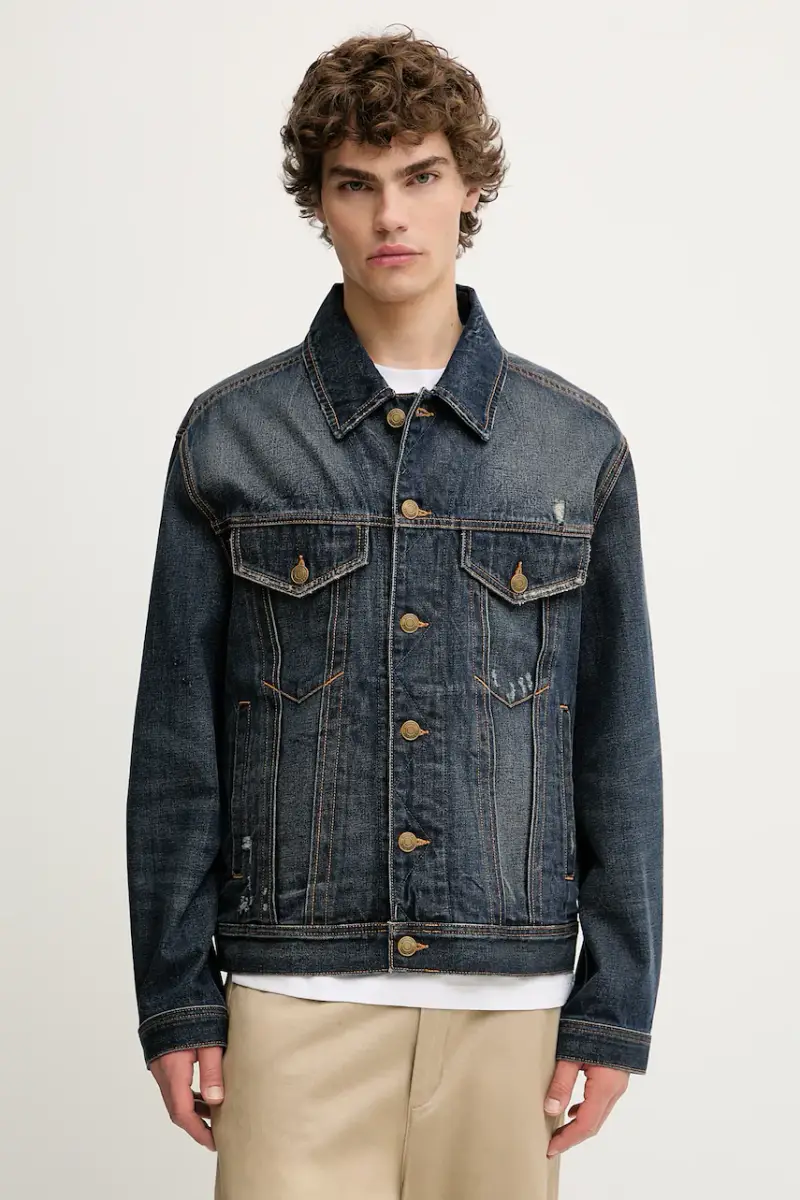 giacca di jeans colore blu navy 50542904