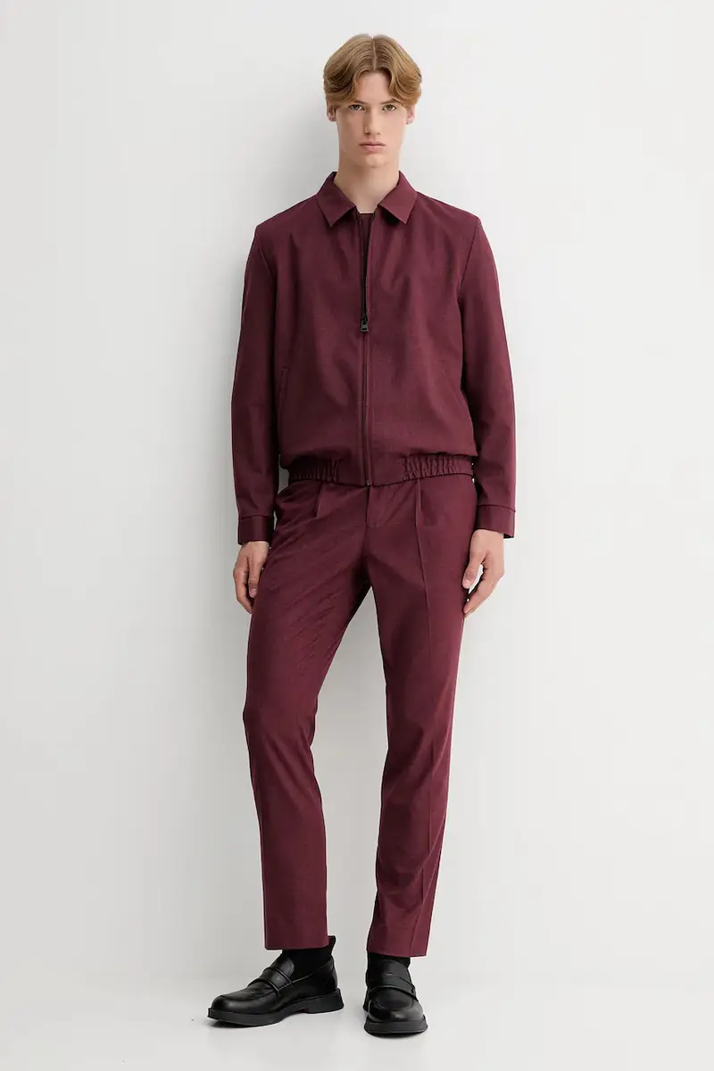 giacca in misto lana colore granata 50547290 miniatura 2