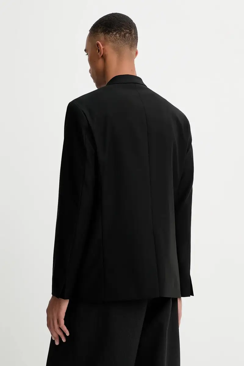 giacca in misto lana Hans254F2X Nero miniatura 3