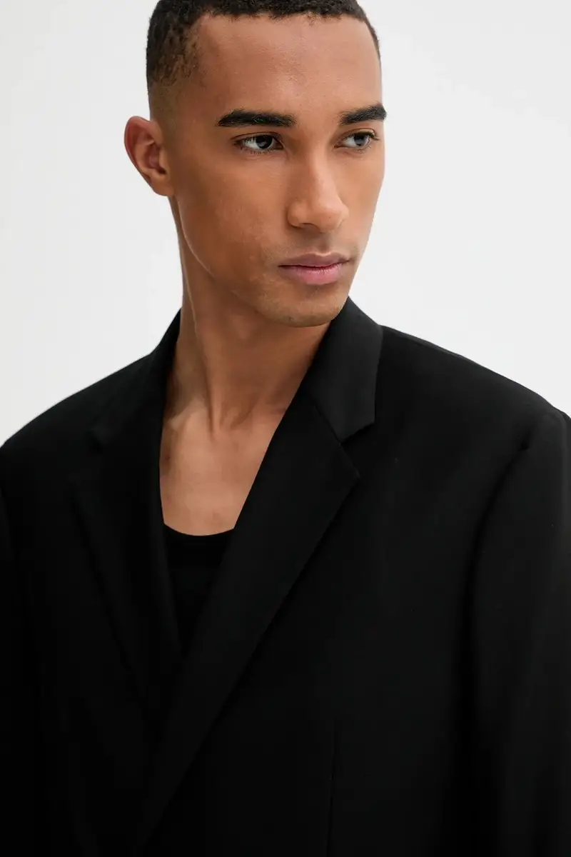 giacca in misto lana Hans254F2X Nero miniatura 4