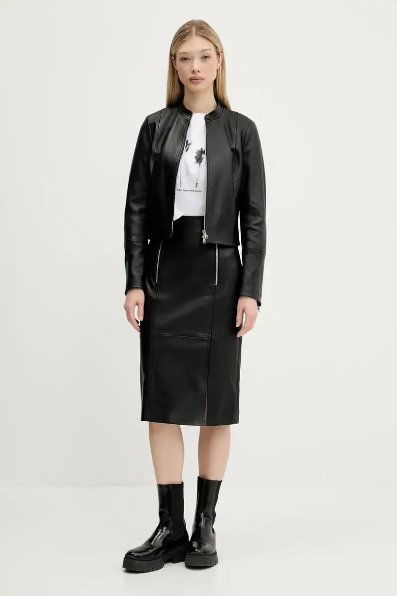 giacca in pelle colore nero 50541262 miniatura 2