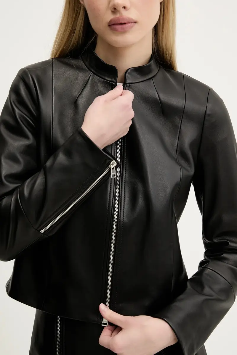 giacca in pelle colore nero 50541262 miniatura 4