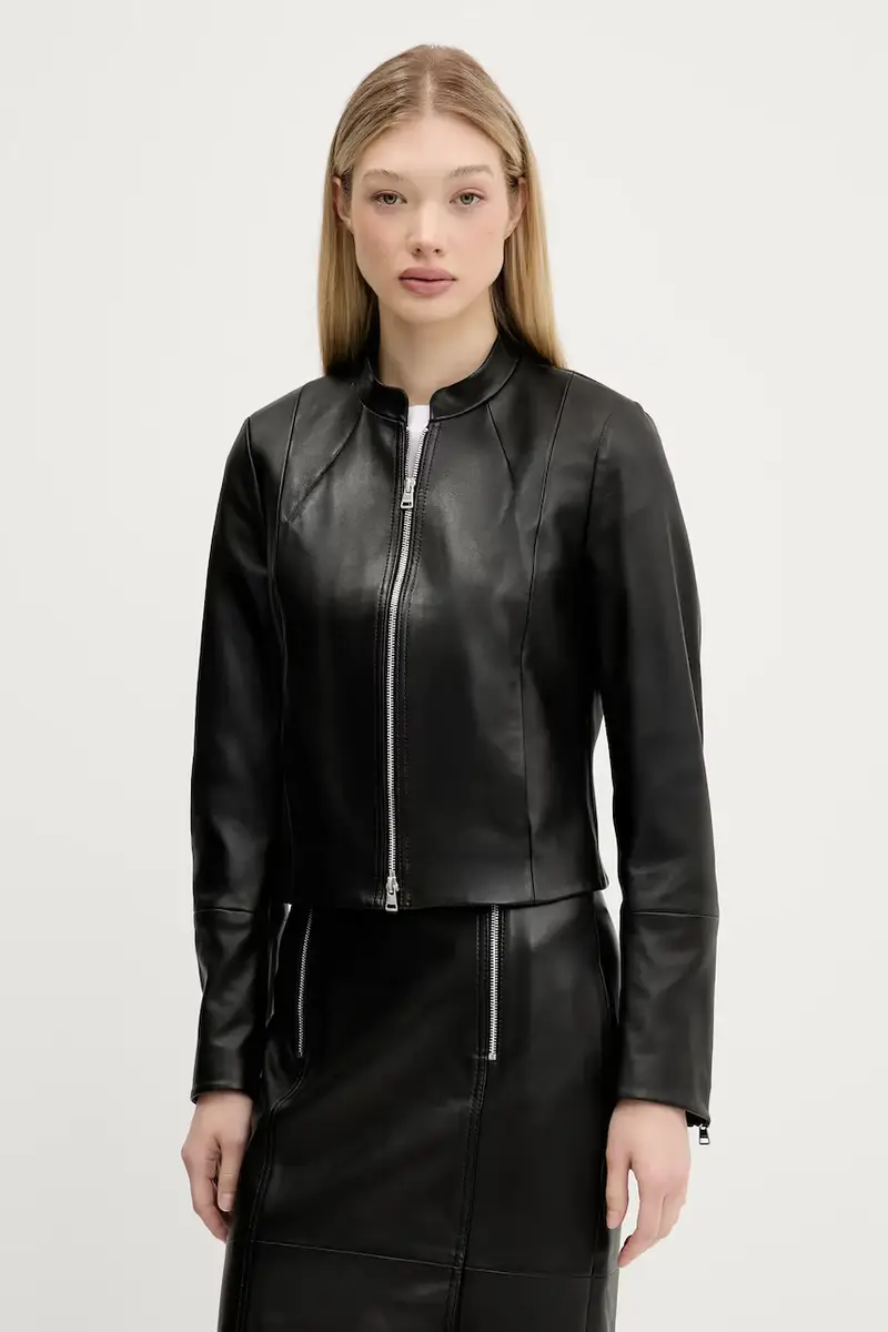 giacca in pelle colore nero 50541262