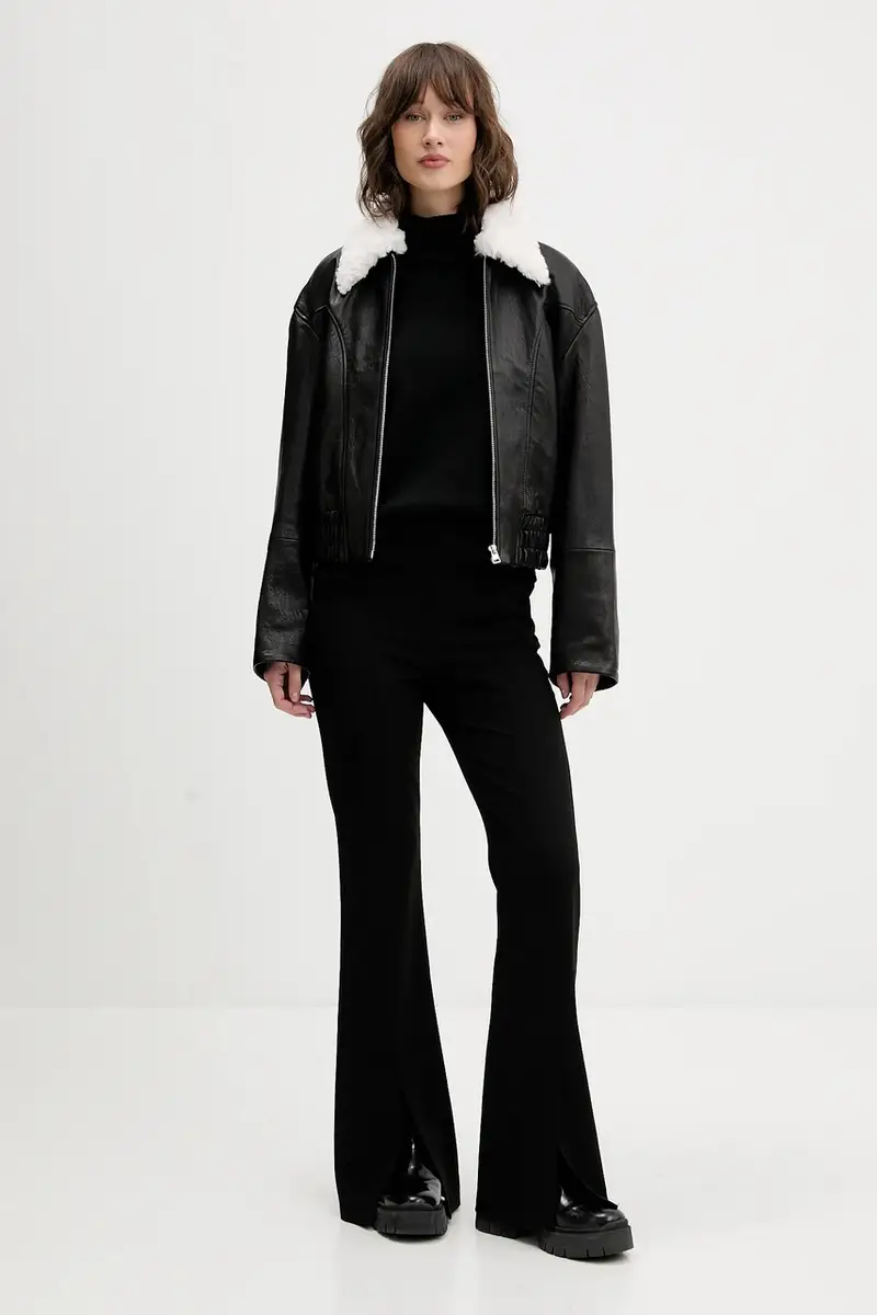 giacca in pelle colore nero 50547184 miniatura 2