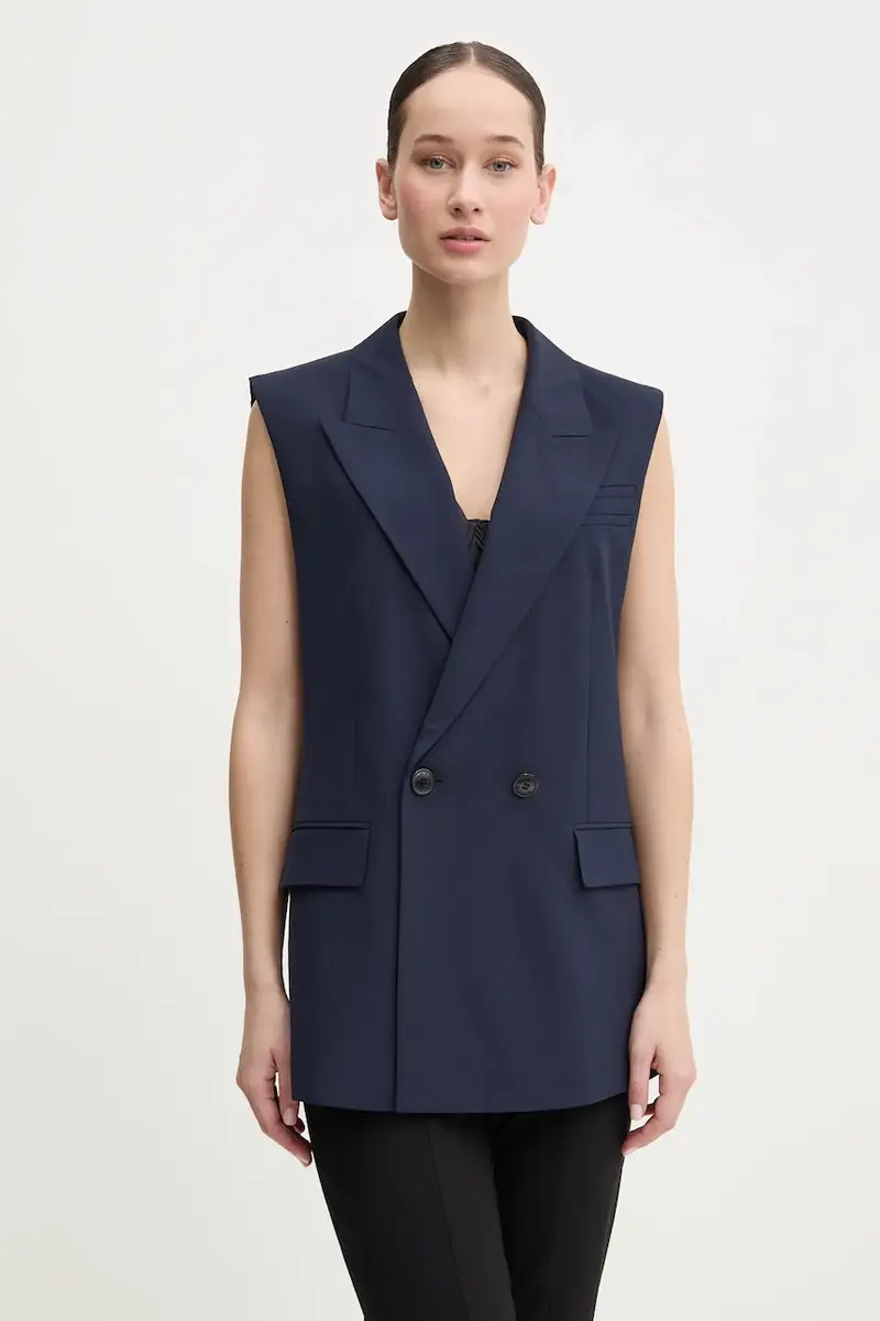 gilet colore blu navy 50533806