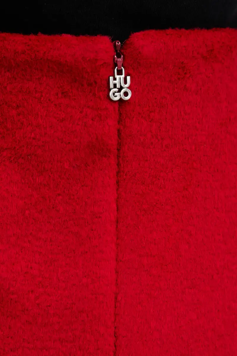 gonna con aggiunta di lana Ramine Rosso miniatura 4